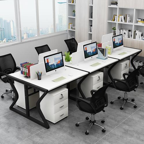 工厂直销职员办公桌员工电脑桌椅组合2/4/6人简约现代办公家具屏